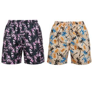 Men’s 2-Pack Quick-Dry Swim Trunks Mesh Liner Beach Board Swim Shorts, 2-Pockets